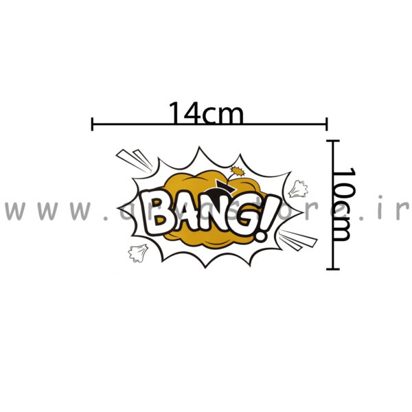 برچسب حرارتی لباس مدل bang